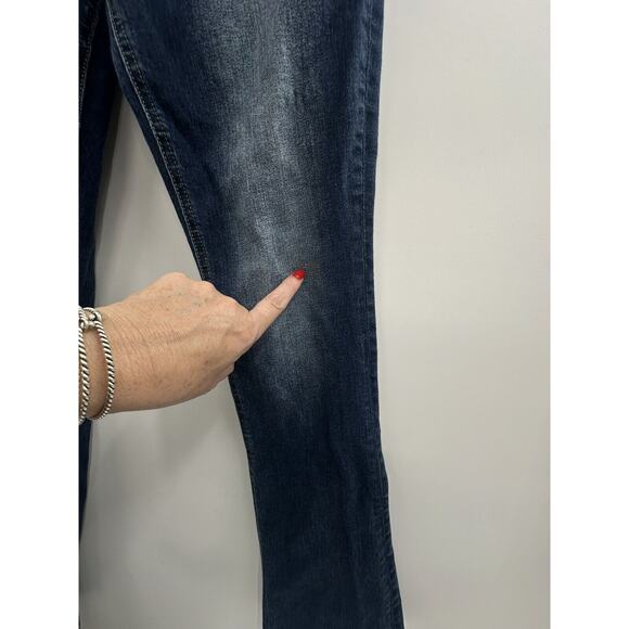 Miss Me Darkwash Mid Rise Bootcut Plain Jeans Womens Size 29 Western Cowgirl - Picture 5 of 14